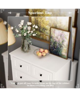 Modern 6-Drawers Wood Chest of Drawer Dresser, bedroom nightstand, wooden end table