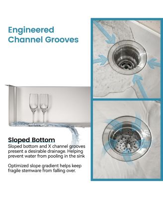 Stainless Steel Kitchen Sink, Single Bowl, Overmount Handmade Sink in Brushed, with Cutting Board, Colander