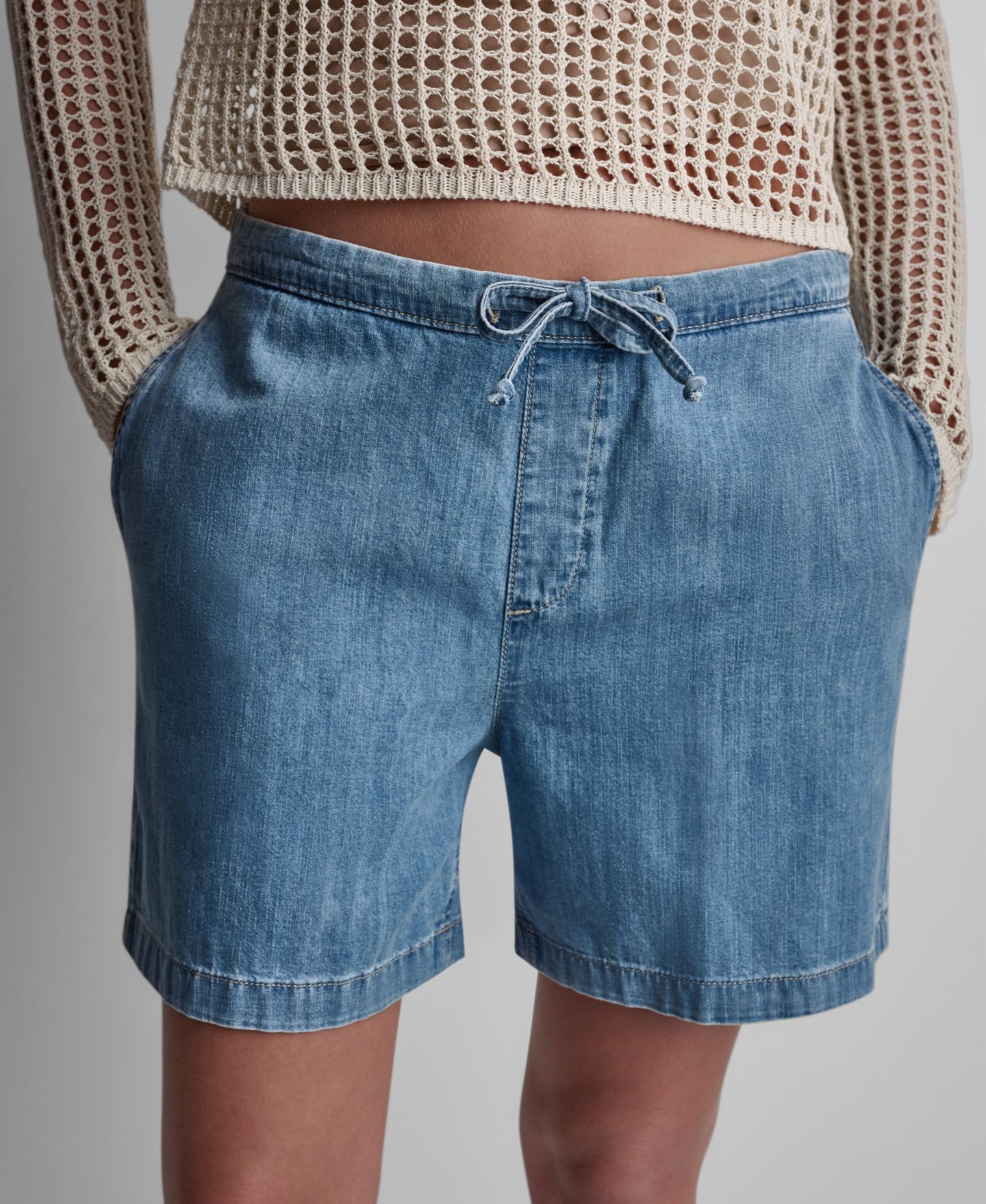 Женские шорты DKNY Jeans Mid-Rise Flowy Relaxed Pull-On, цвет: Paladino — фото 4