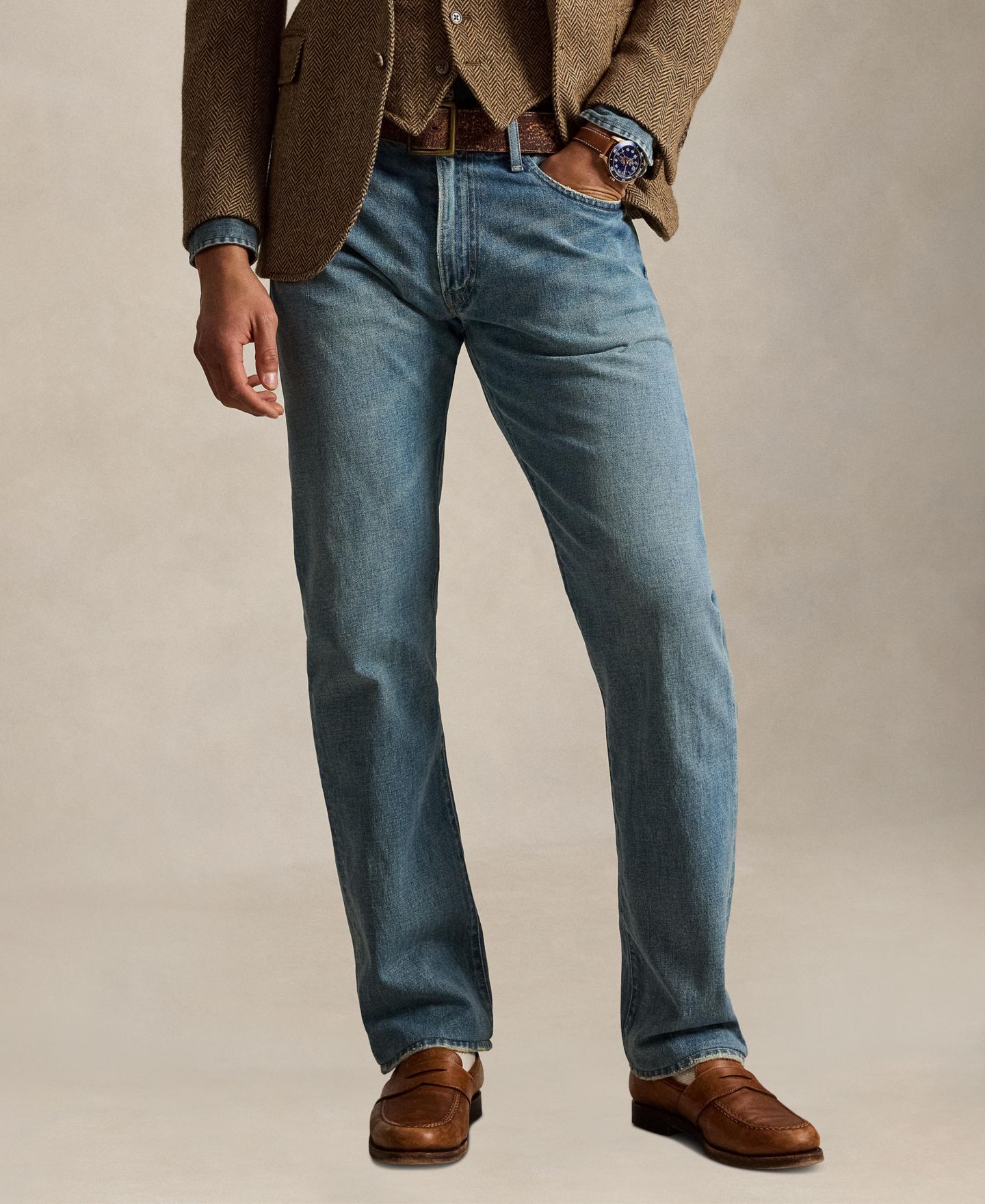 Мужские джинсы Polo Ralph Lauren Hampton Straight, цвет: Robinson — фото 2