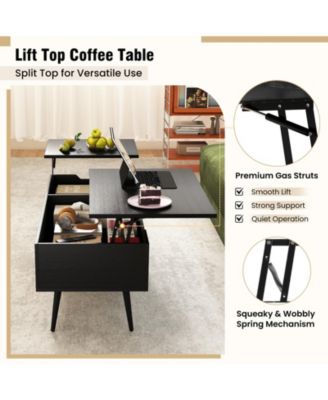 Coffee Table Lift Top with 2 Hidden Compartments