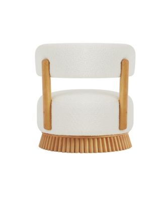 Accent Chair Wide Armless Lounge Chair with Wood Base 1PC