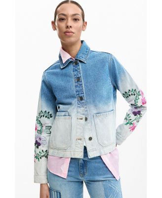 Women's Denim jacket flowers