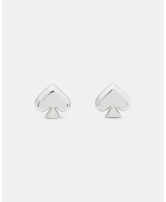 Gold-Tone Brass Spade Enamel Stud Earrings