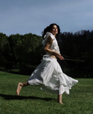 Women's Side Zippered Maxi Skirt