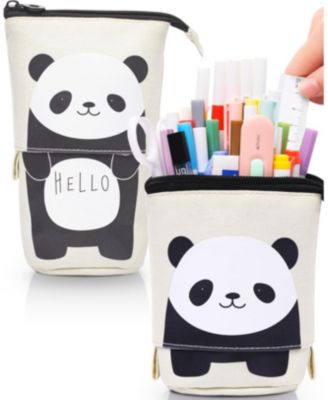 Standing Pencil Case Cute Stand Up Pouch Telescopic Pen Holder School Office Supplies