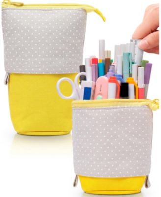 Standing Pencil Case Cute Stand Up Pouch Telescopic Pen Holder School Office Supplies