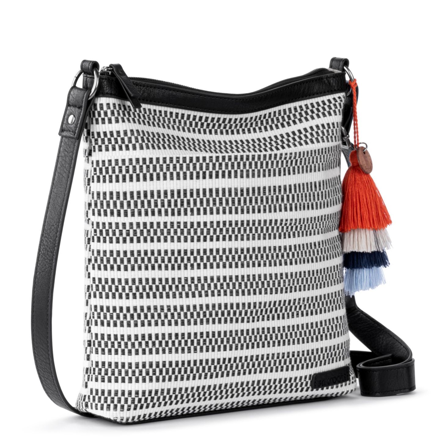 Женская сумка Sakroots Banyan Crossbody, цвет: Чёрный / Белый — фото 2