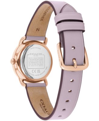 Women's Elliot Purple Leather Strap Watch, 28mm