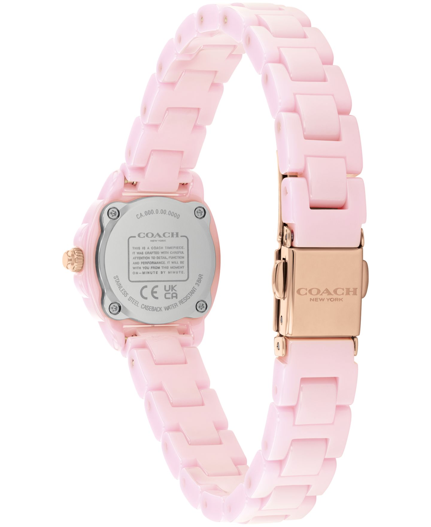 Женские часы COACH Kitt Pink Ceramic Bracelet Watch 21mm — фото 3
