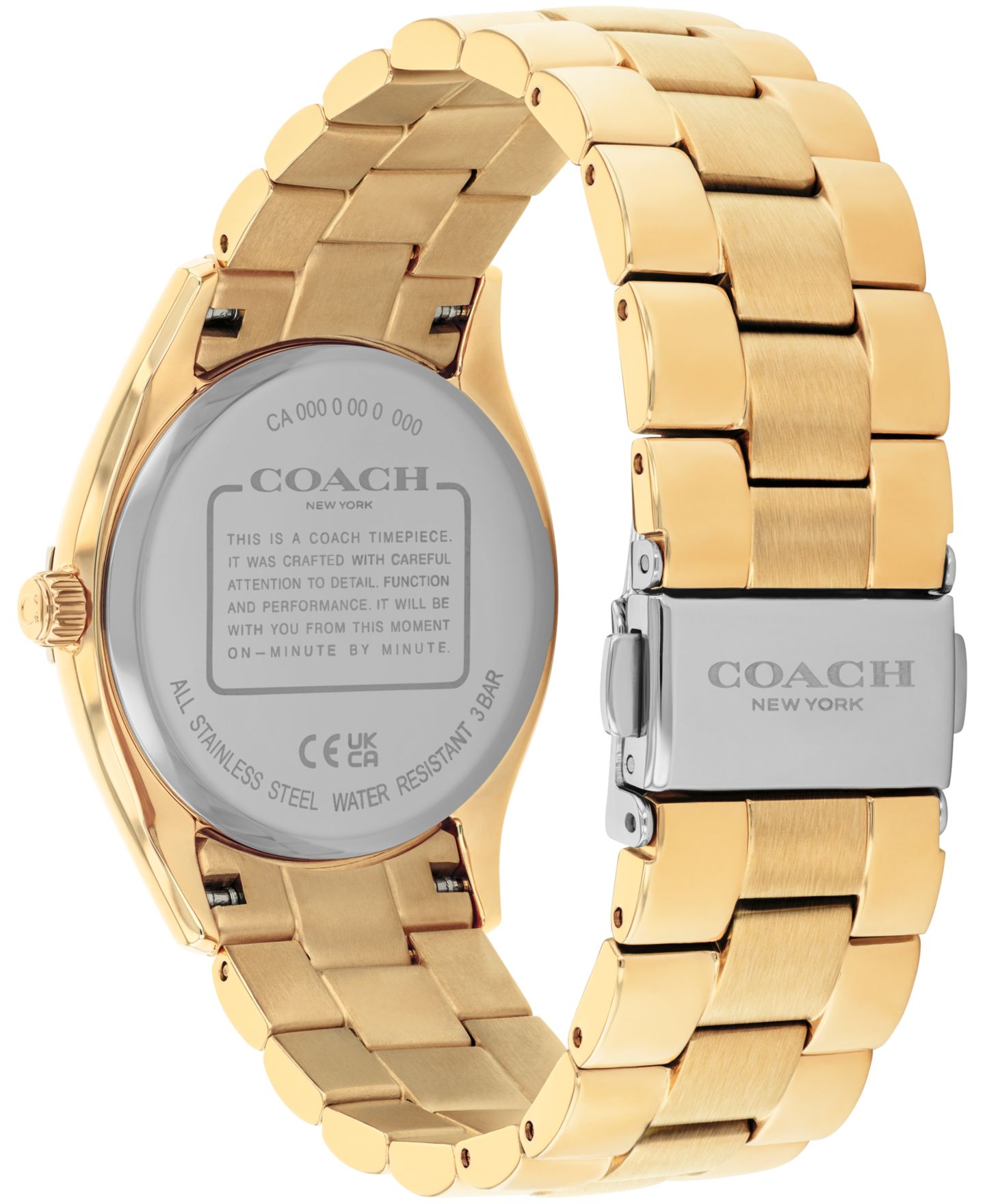 Женские часы COACH Brooks Gold-Tone Stainless Steel Bracelet Watch 34mm — фото 3