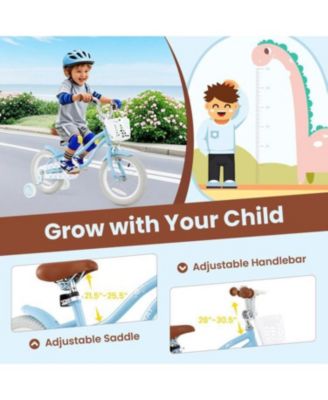 16 Inch Kids Bike with Adjustable Handlebar and Seat