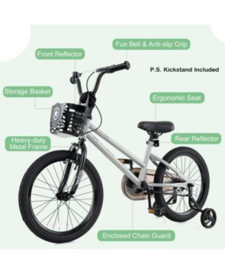 18 Inch Kids Bike Adjustable with Transparent Chain Cover