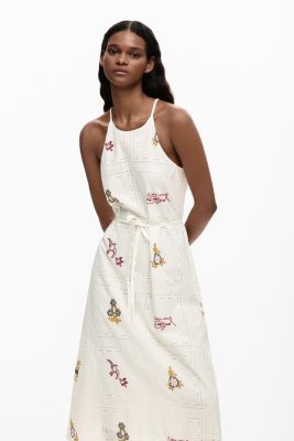 Women's Embroidered halter dress