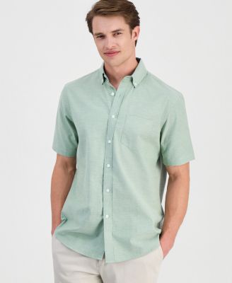 Men's Short Sleeve Button-Down Oxford Shirt