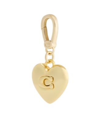 Gold Collectible Signature Sculpted C Heart Jewelry Charm