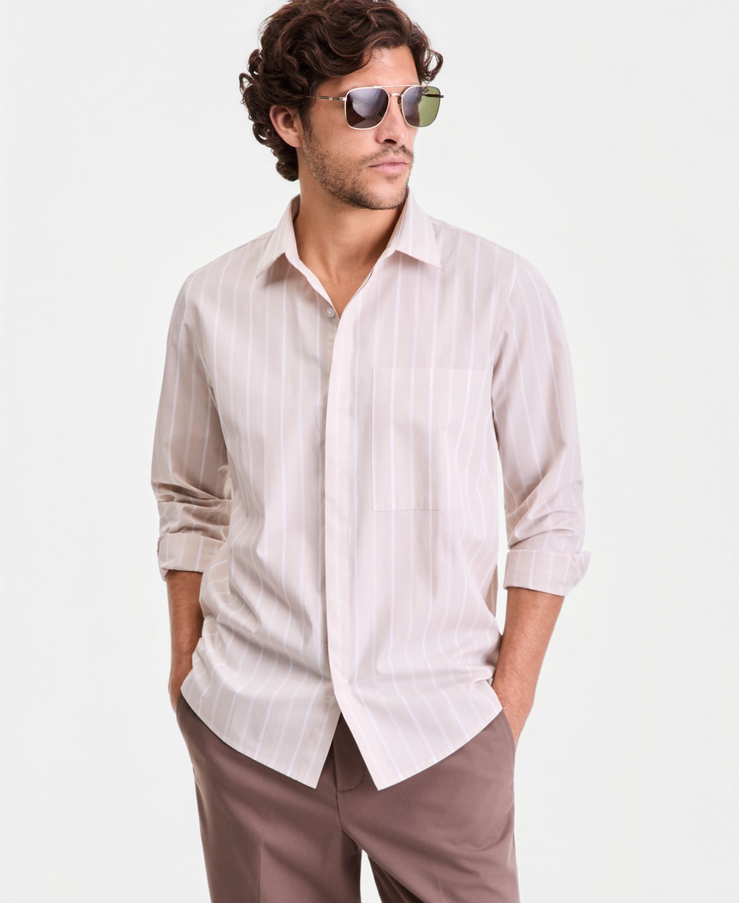 Men's Tanner Striped Long-Sleeve Shirt, Macy's Exclusive