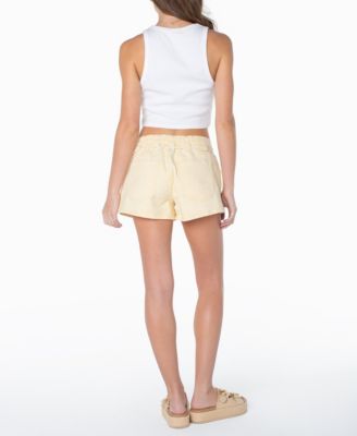 Juniors' Elastic-Back A-Line Shorts