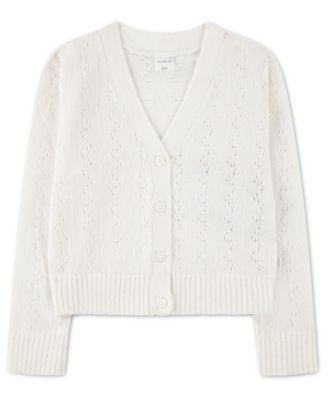 Toddler Girls' 2T-5T Pointelle Cardigan Sweater