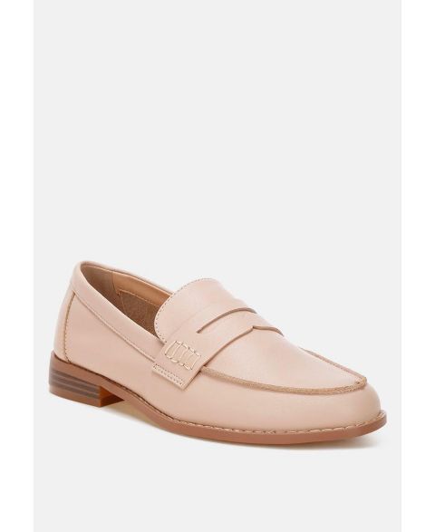 Женские туфли Rag & Co Reiga Low Block Heel, цвет: Бежевый кожаный