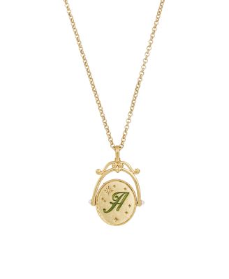 A Initial Anemone Gold Spinner Chain Necklace