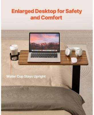 Overbed Table, Mobile with Electric Lift, Adjustable Height for Home or Office