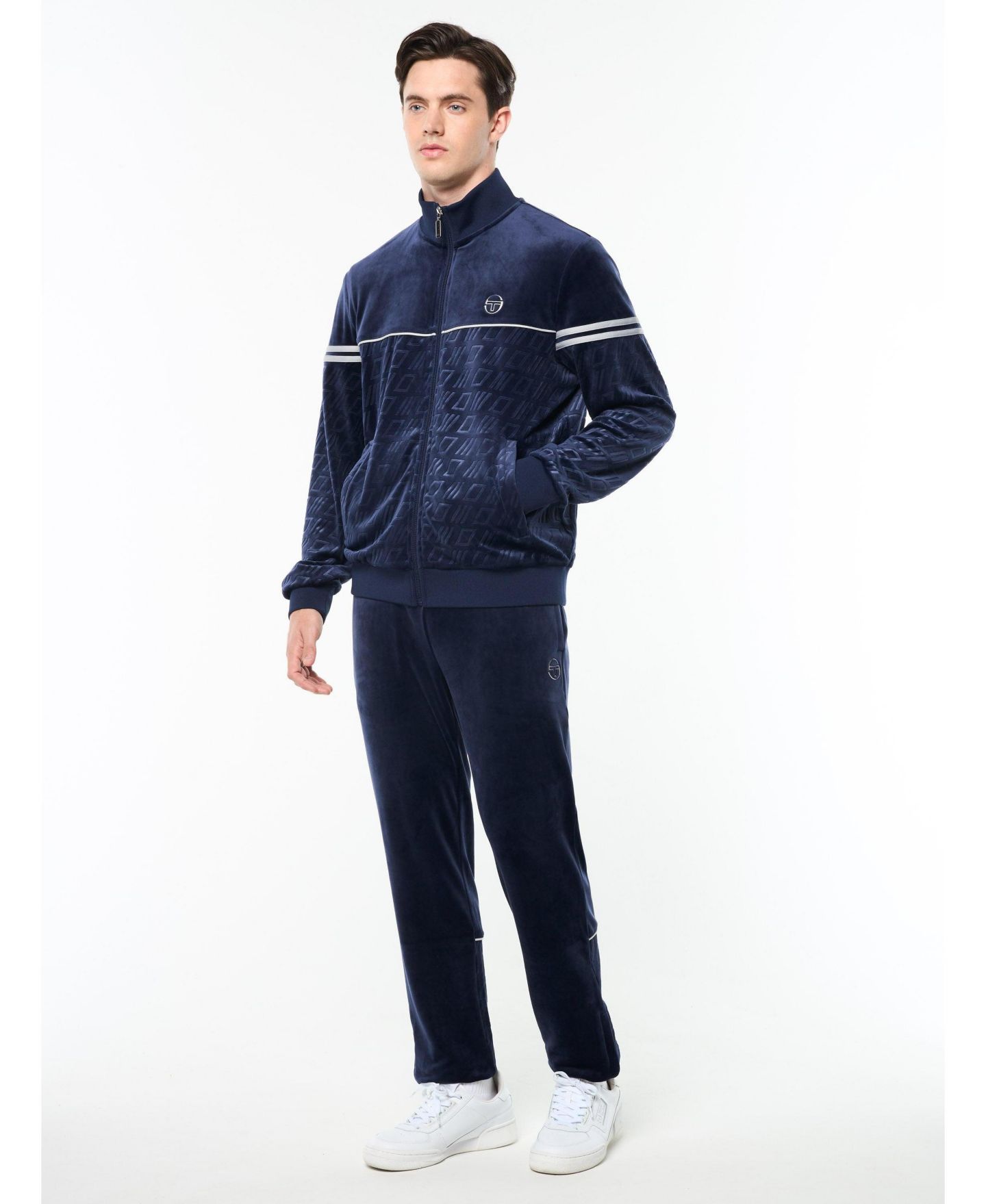 Мужская куртка Sergio Tacchini Bandiera Track, цвет: Синий, вариант 1 — фото 3