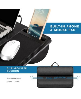 15.6" Home Office Lap Desk With Device Ledge Mouse Pad Phone Holder