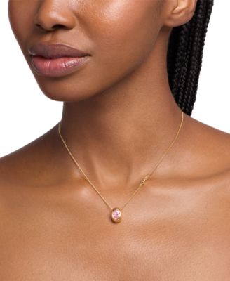 Oval Stone Pendant Necklace