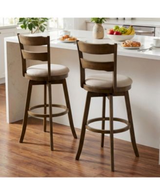 30.5 in Swivel Bar Height Stools Set of 2