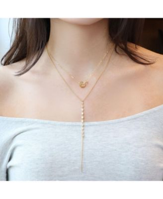 Interlocking CZ Necklace 14K Gold-Plated Sterling Silver