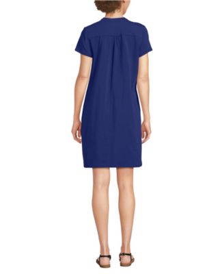 Women's Cotton Modal Pintuck Short Sleeve Dress