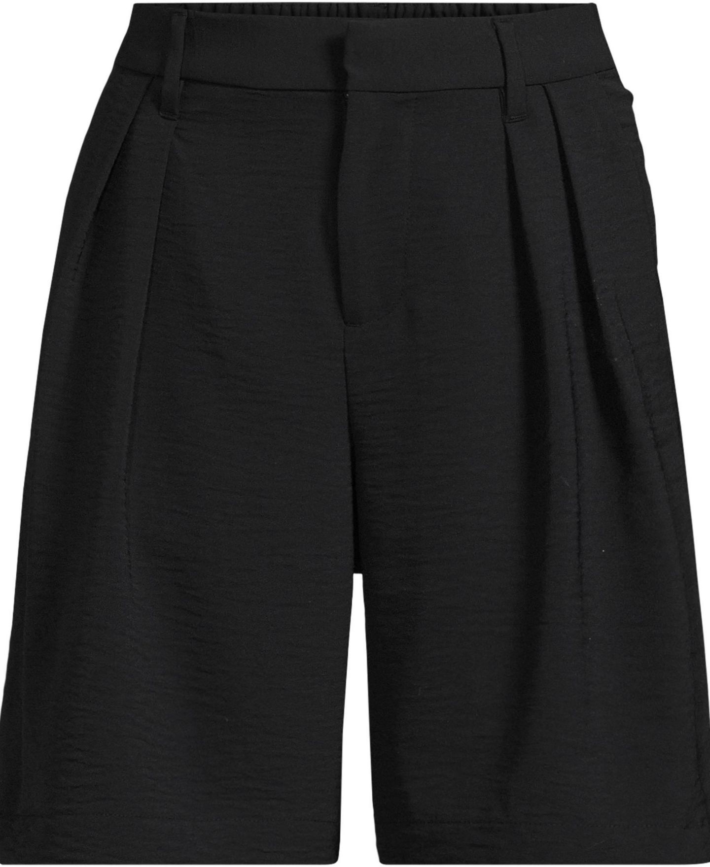 Женские шорты Lands' End Creaseless High Rise 8" Shorts, цвет: Чёрный — фото 3