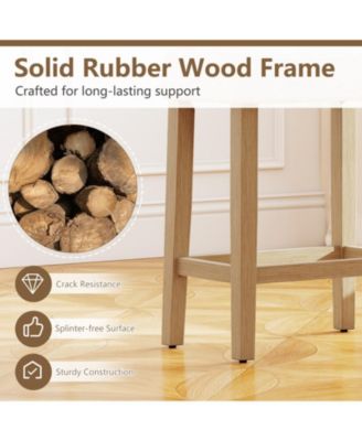 Upholstered Counter Height Bar Stools Set of 2