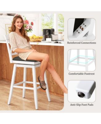 29 in Upholstered Counter Height Bar Stools Set of 2