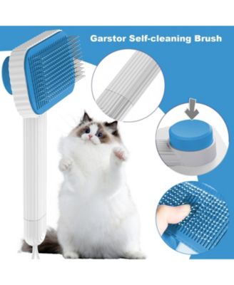 Cat Brush for Long Short Haired Cats Remove Loose Mats Rounded Pins Skin Friendly Easy Clean Grooming Tool