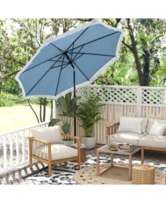 9 ft Patio Umbrella with Sun Protective Canopy