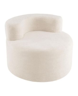 Moon-Shaped Floor Sofa Chair with Soft Teddy Fleece