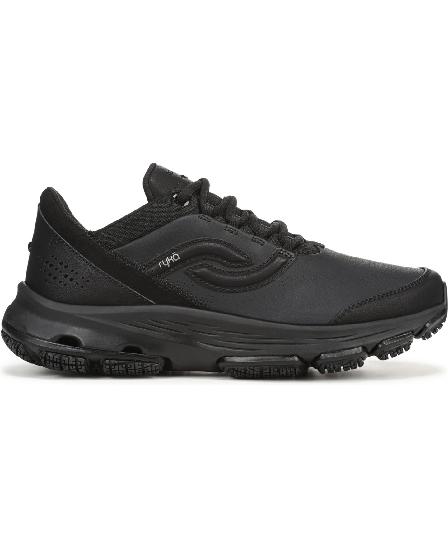 Женские кроссовки Ryka Devotion Sr Slip-Resistant Walking, цвет: Чёрный кожаный — фото 2
