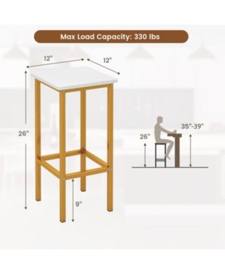 Counter Height Bar Stools Set of 4 with Wood Frame