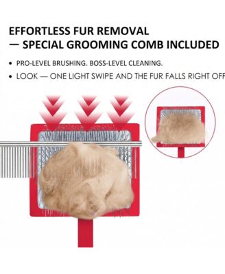 Dog Slicker Brush Grooming Kit Long Hair Detangles Mats Shedding Wooden Handle Combs