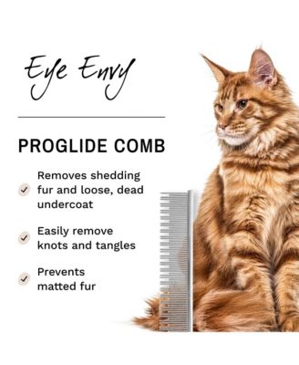 Proglide 6" Cat Deshedding Detangling Comb Dual Length Rounded Pins