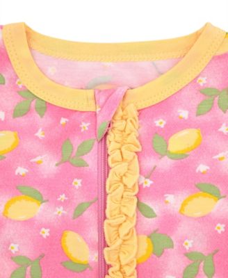 Baby Girls' Printed Pajama and Headband, 2-Piece Set