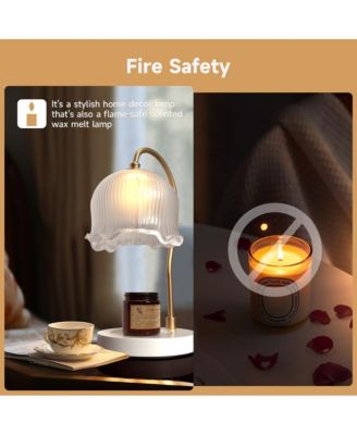 Dimmable Candle Warmer Lamp with Timer and 2 Bulbs for Home Decor