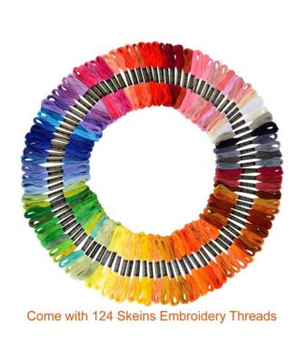 124 colors Embroidery Floss Cross Stitch Thread Skeins Craft Cotton Sewing