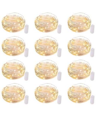 12 Pack LED Fairy Lights Battery Operated Waterproof Wire String Lights for DIY Wedding Party Decorations