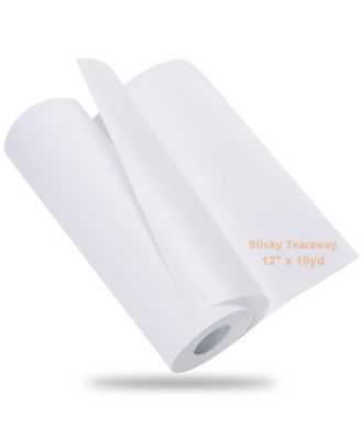 Sticky Self-adhesive Embroidery Stabilizer Backing Medium Weight Napped Fabric Hoop Less Roll