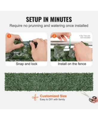 Ivy Privacy Fence, 39 x 198 Wall, Faux Hedges for Garden Use