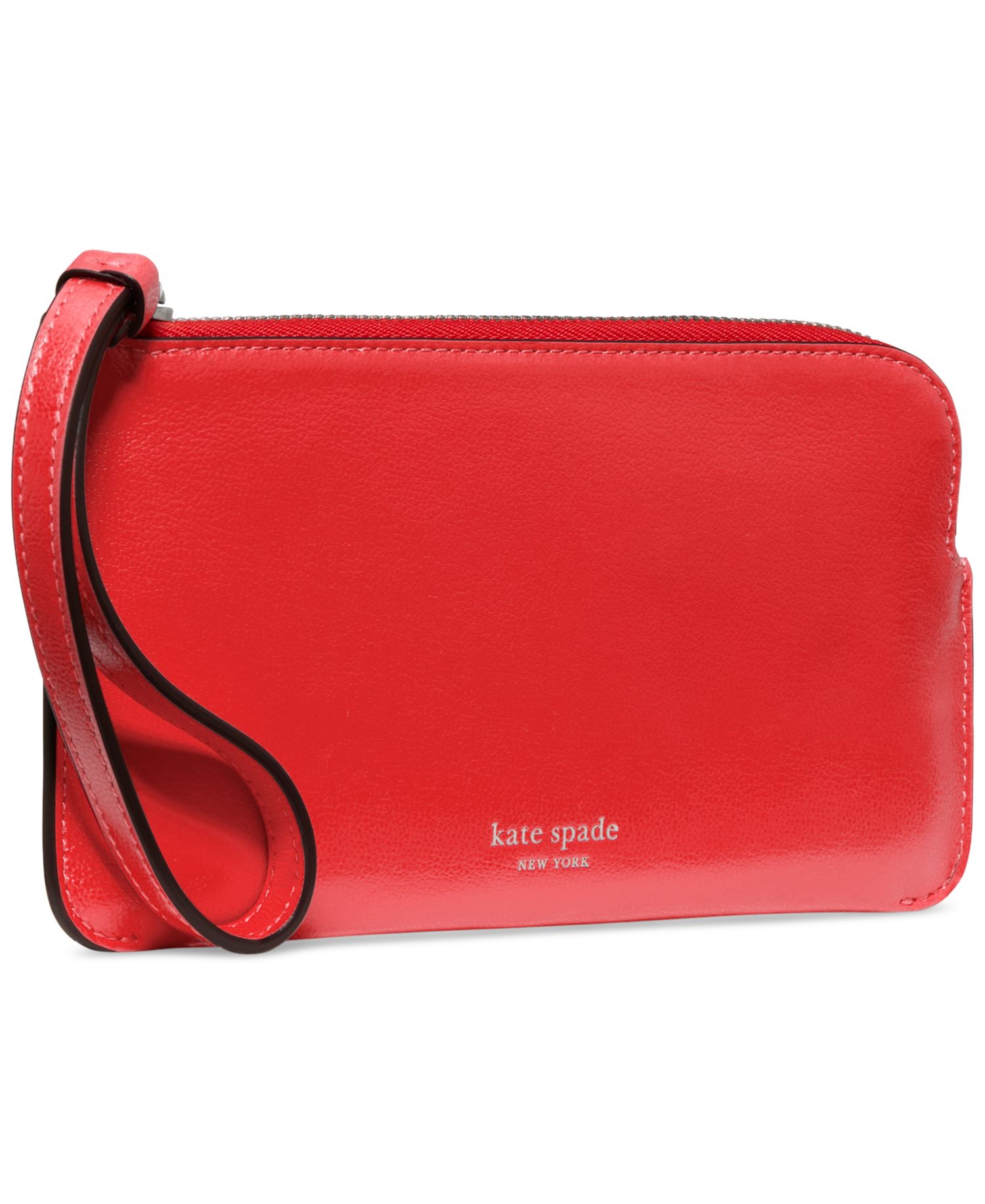 Zippy Smooth Leather Wristlet