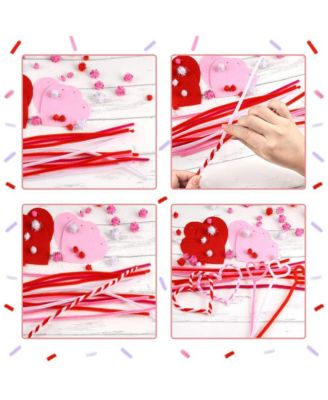 200PCS Pipe Cleaners Craft Decorations Valentine's Day Creative Arts Supplies